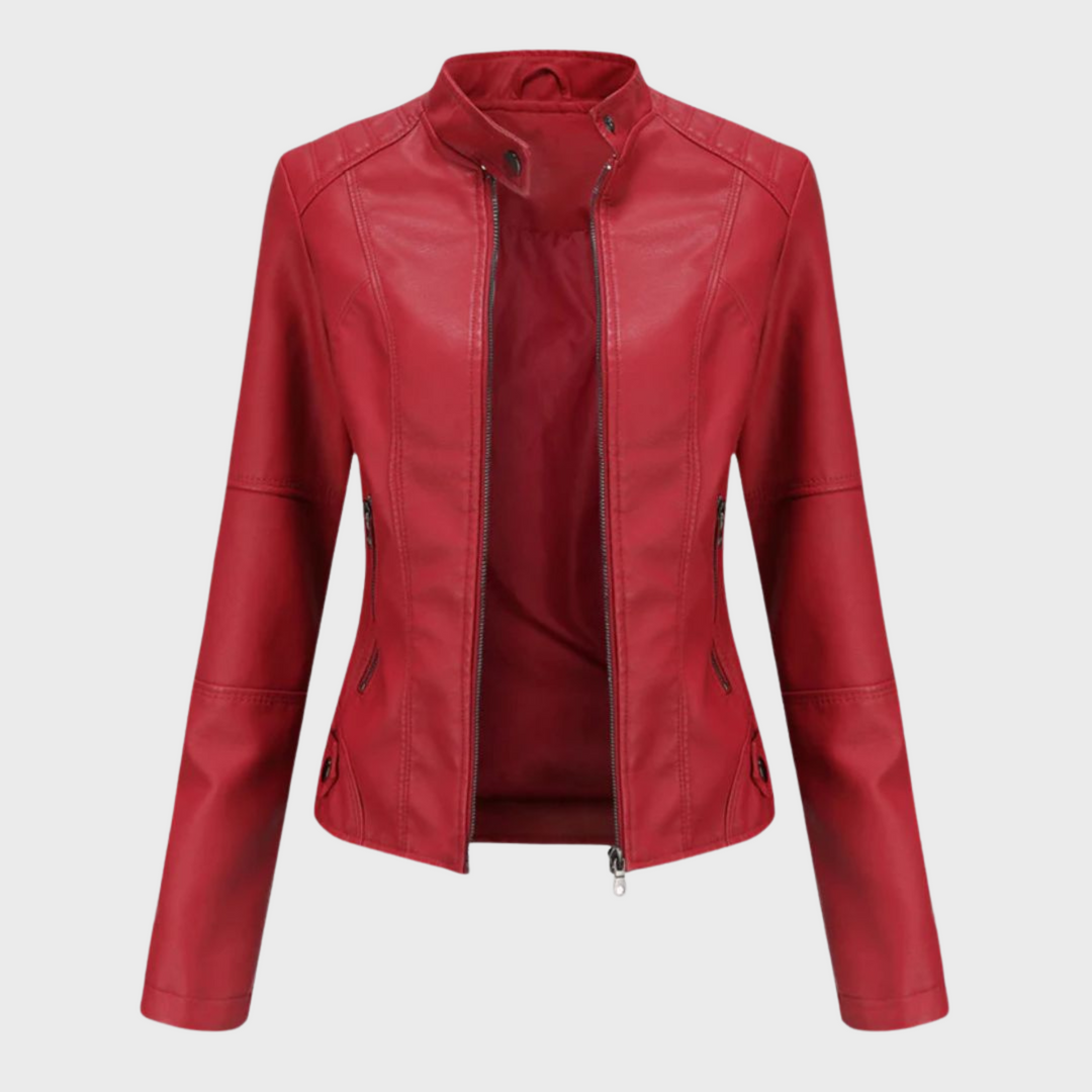 Sophia – Effortless Elegance Leather Jacket